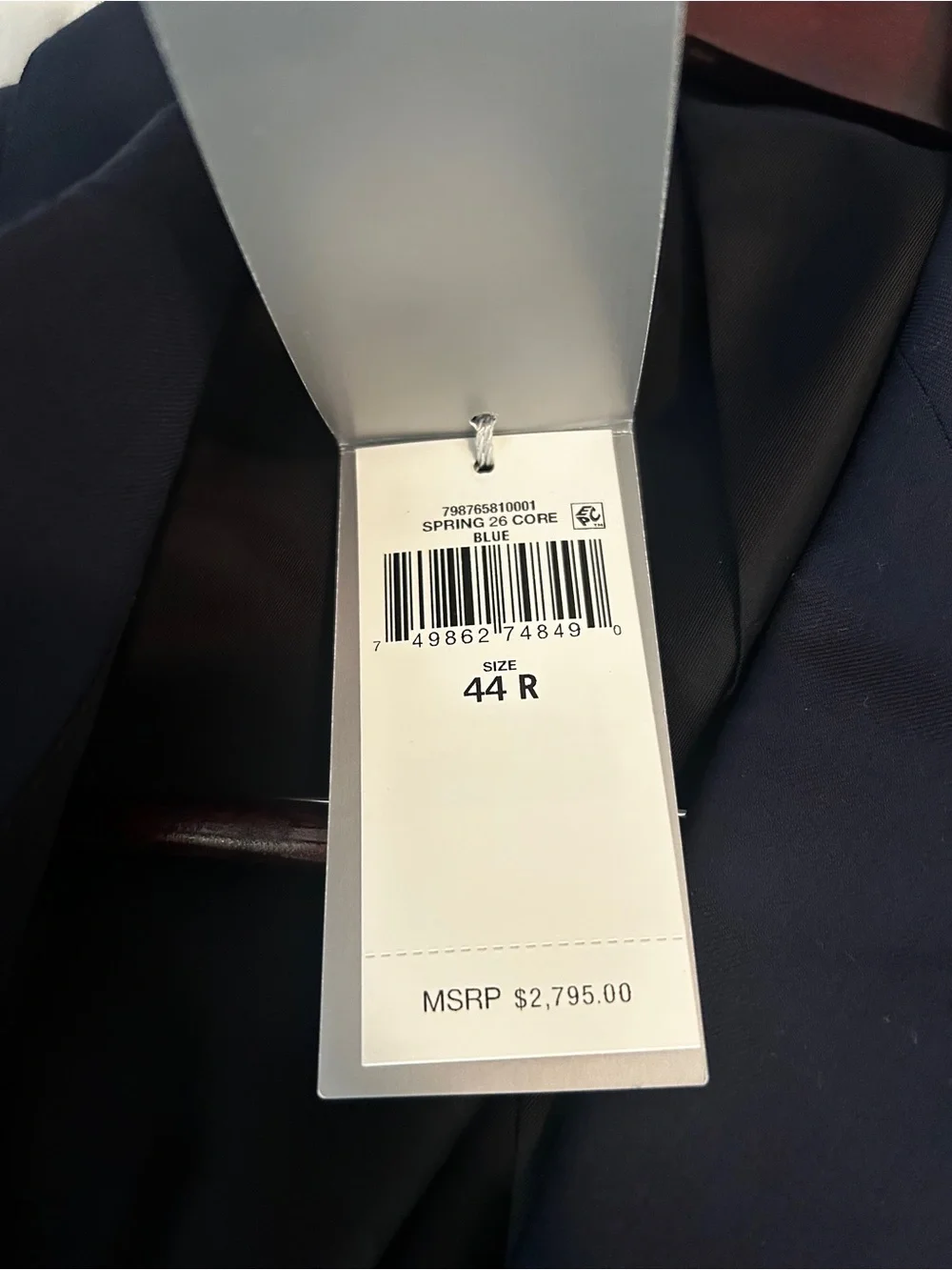 Ralph Lauren Purple Label Navy Double-Breasted Sport Coat with Gold Buttons